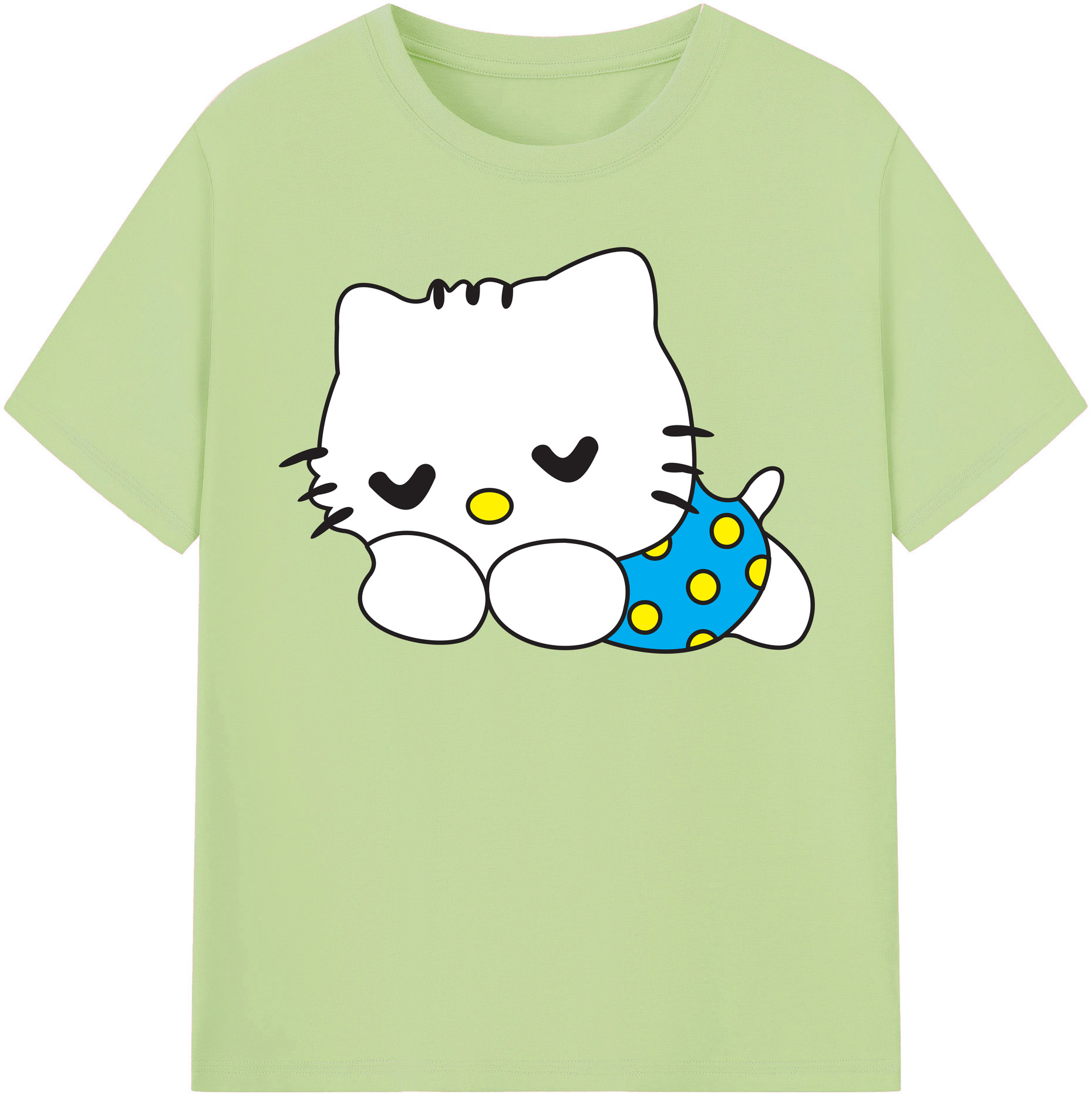 （画像用） Hello Kitty ハローキティ 綿100％半袖Tシャツ（フロントプリント）